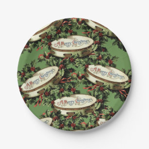 Kerstmis met papieren borden papieren bordje