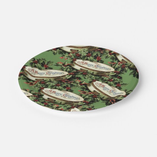 Kerstmis met papieren borden papieren bordje (Gekanteld)