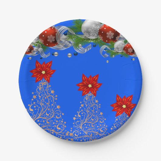 Kerstmis met papieren borden papieren bordje (Voorkant)