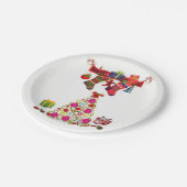 Kerstmis met papieren borden papieren bordje (Gekanteld)