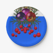 Kerstmis met papieren borden papieren bordje (Voorkant)