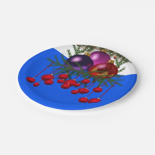 Kerstmis met papieren borden papieren bordje (Gekanteld)