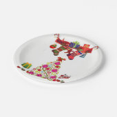 Kerstmis met papieren borden papieren bordje (Gekanteld)