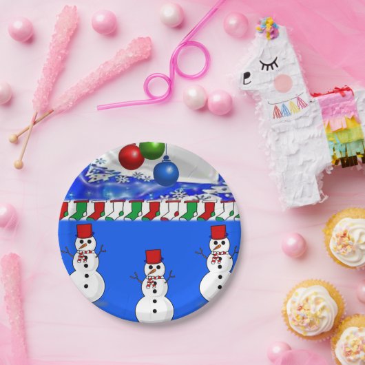 Kerstmis met papieren borden papieren bordje (Feest)