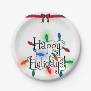 Kerstmis met papieren borden papieren bordje