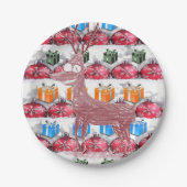 Kerstmis met papieren borden papieren bordje (Voorkant)