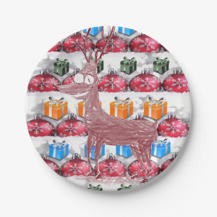 Kerstmis met papieren borden papieren bordje