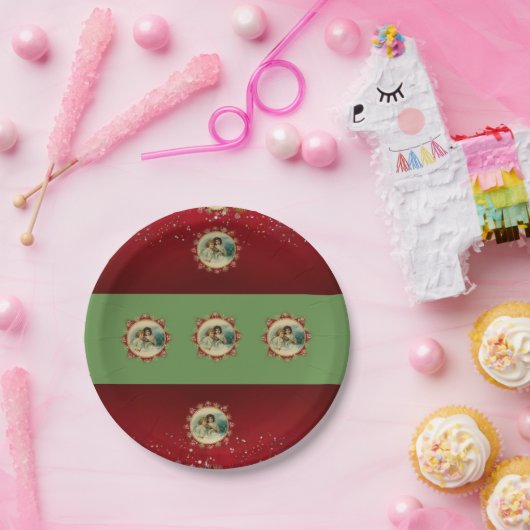 Kerstmis met papieren borden papieren bordje (Feest)
