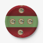 Kerstmis met papieren borden papieren bordje (Voorkant)