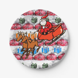 Kerstmis met papieren borden papieren bordje