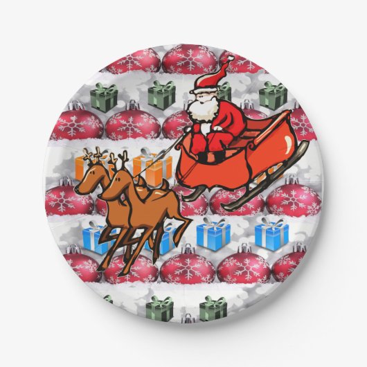 Kerstmis met papieren borden papieren bordje (Voorkant)