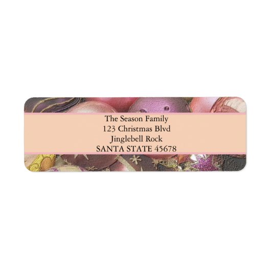 Kerstmis met pasta Ornaments Etiket (Voorkant)