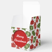 Kerstmis met patroonbeugel bedankdoosjes (Geopend)