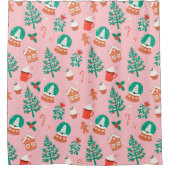 Kerstmis met peperkoek douchegordijn (Voorkant)
