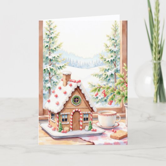 Kerstmis met peperkoek kaart (Voorkant)