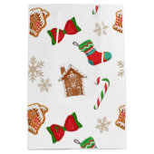 Kerstmis met peperkoek medium cadeauzakje (Achterkant)