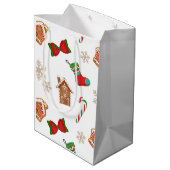 Kerstmis met peperkoek medium cadeauzakje (Achterkant Gekanteld)