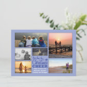 Kerstmis met Periwinkle Holiday-fotokaart Feestdagenkaart (Staand voorkant)