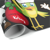 Kerstmis met persoonlijke naam cadeaupapier (Rol Hoek)