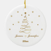 Kerstmis met persoonlijke paren voor boyvriend keramisch ornament (Achterkant)