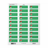 Kerstmis met Pet: groen label voor kerstretour voo (Full Sheet)