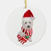 Kerstmis met Pet Keramisch Ornament (Voorkant)