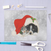 Kerstmis met Pet met kerstmis met Cute Dog Cat San Tissuepapier (Craft)