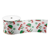Kerstmis met Pet Pattern Red Green Satijnen Lint (Spoel)
