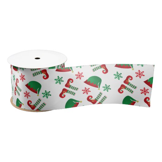 Kerstmis met Pet Pattern Red Green Satijnen Lint (Spoel)