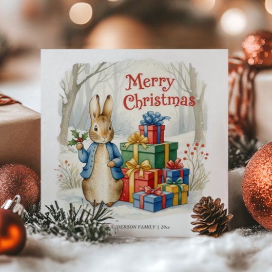 Kerstmis met Peter Rabbit Feestdagenkaart
