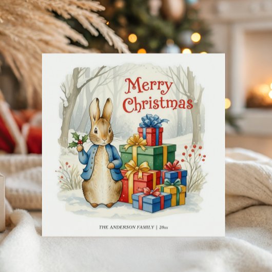 Kerstmis met Peter Rabbit Feestdagenkaart