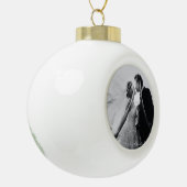Kerstmis met Photo Weddenschap Keramische Bal Ornament (Links)
