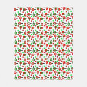 Kerstmis met Pickleball Red Green Paddles Balls X- Fleece Deken (Voorkant)