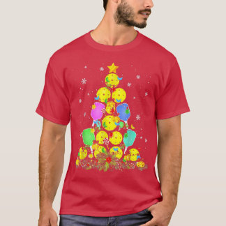 Kerstmis met Pickleball T-shirt