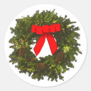 Kerstmis met pijntanden en rode boe ronde sticker