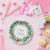 Kerstmis met Pinecones Papieren Bordje (Feest)