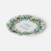 Kerstmis met Pinecones Papieren Bordje (Gekanteld)