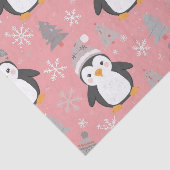 Kerstmis met pinguïnpatroon tissuepapier (Detail)