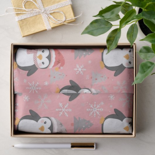 Kerstmis met pinguïnpatroon tissuepapier (Geschenk)