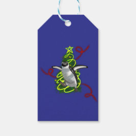 Kerstmis met Pinguïns Cadeaulabel