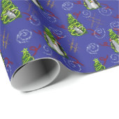 Kerstmis met Pinguïns Cadeaupapier (Rol Hoek)