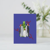 Kerstmis met Pinguïns Feestdagenkaart (Staand voorkant)