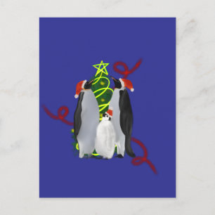 Kerstmis met Pinguïns Feestdagenkaart