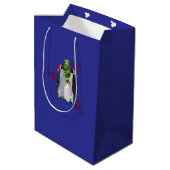 Kerstmis met Pinguïns Medium Cadeauzakje (Achterkant Gekanteld)