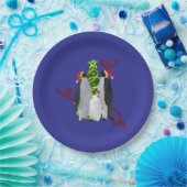 Kerstmis met Pinguïns Papieren Bordje (Feest)