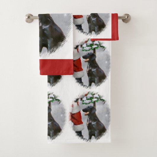 Kerstmis met platte coating bad handdoek (Insitu)