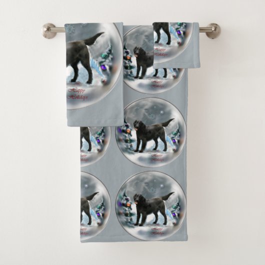 Kerstmis met platte coating bad handdoek (Insitu)