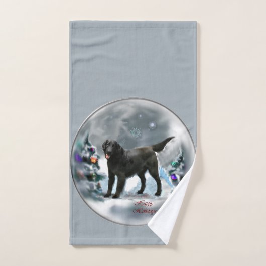 Kerstmis met platte coating bad handdoek (Handdoek)