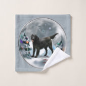 Kerstmis met platte coating bad handdoek (Wasdoekje)