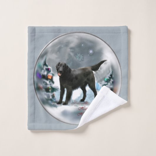 Kerstmis met platte coating bad handdoek (Wasdoekje)